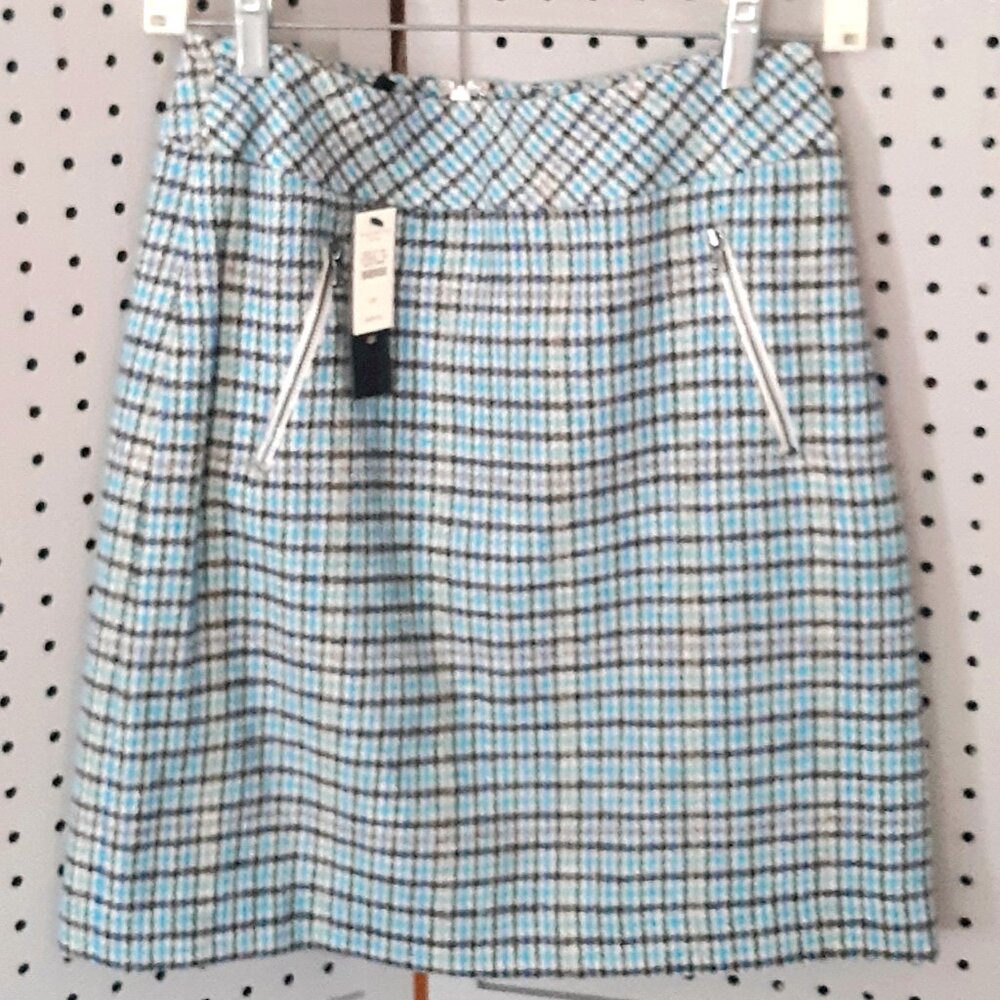 NWT Fabulous Pale Blue Knit Pencil Skirt SP